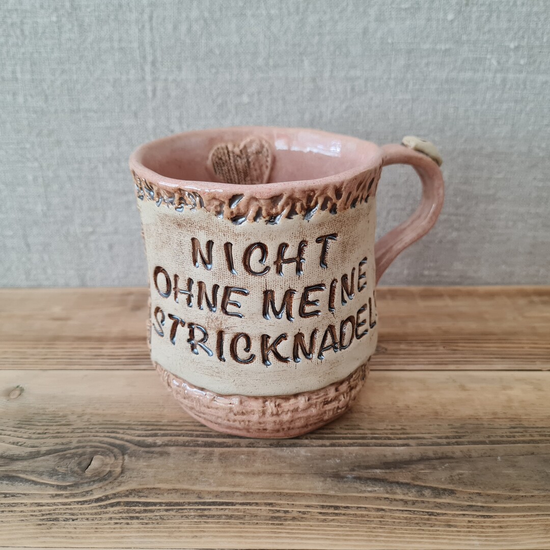 Stricktasse "Nicht ohne meine Stricknadeln."