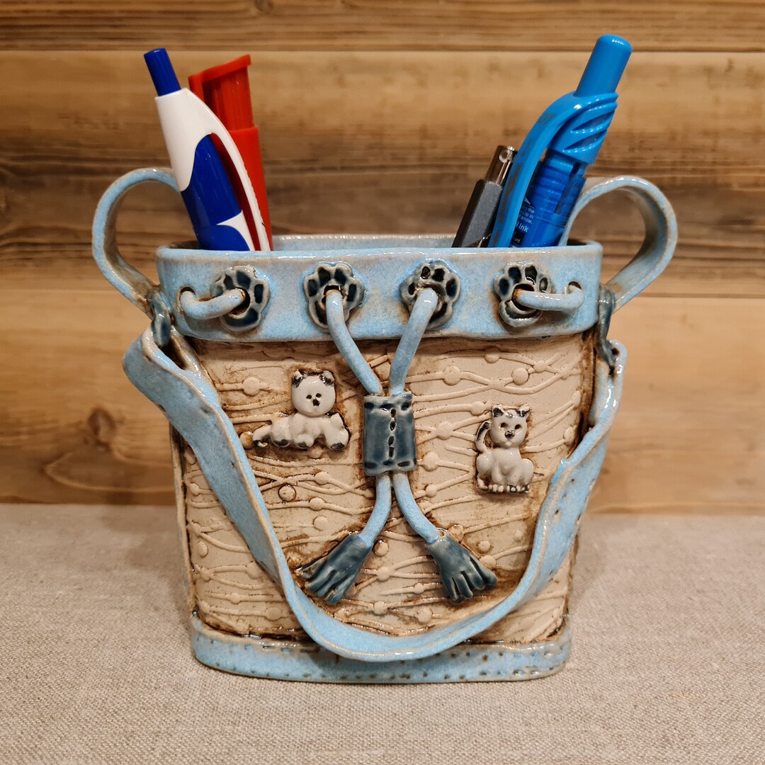 Stiftehalter "Beuteltasche Katzen"
