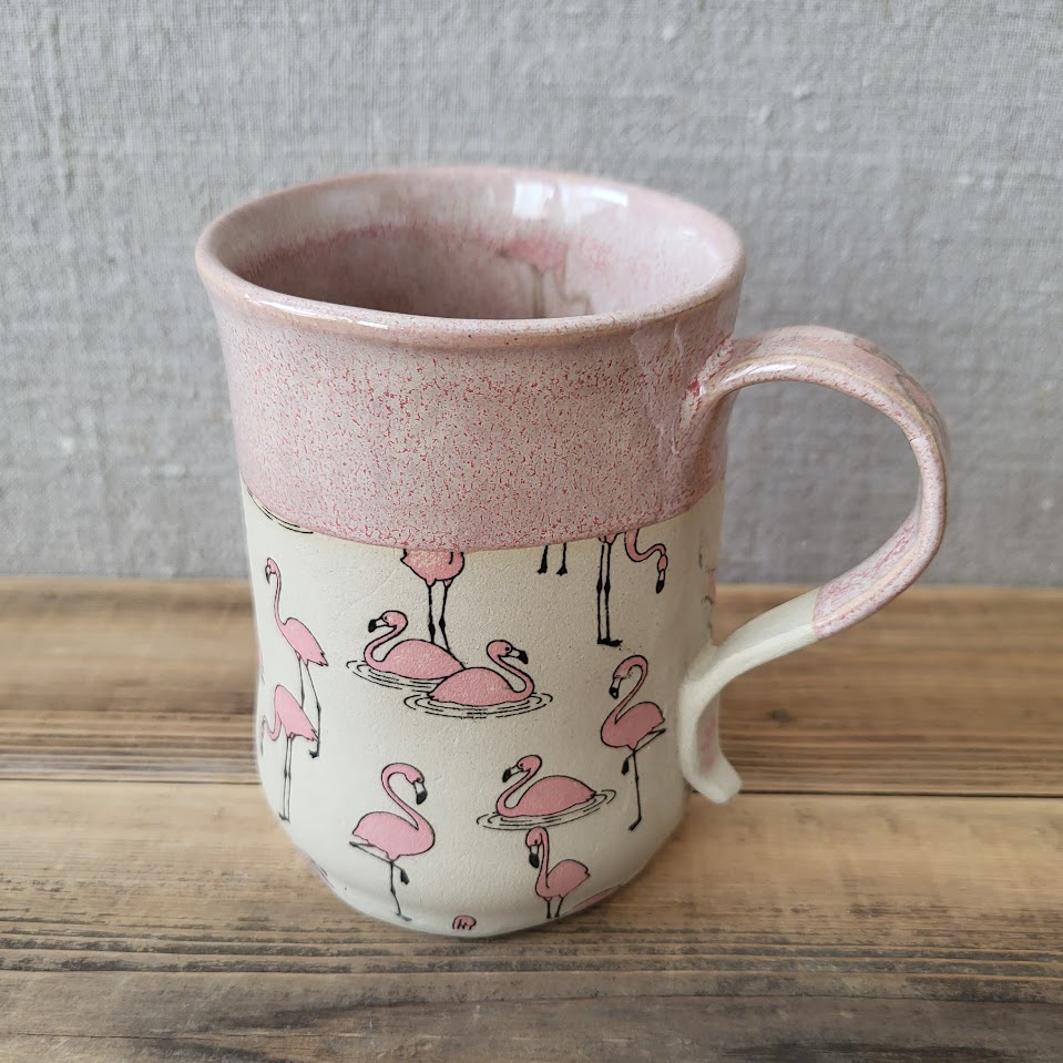 Keramiktasse Flamingo