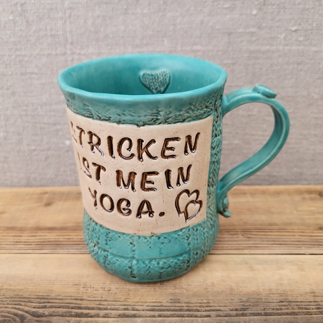 Stricktasse "Stricken ist mein Yoga"